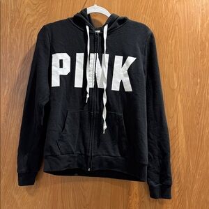 Victoria's Secret White Hoodie with Black Accents